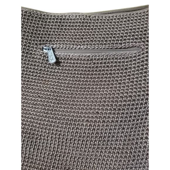 The Sak Vintage Crochet Knit Taupe Fabric Handbag Purse Boho , Large, BOHO - Picture 2 of 4